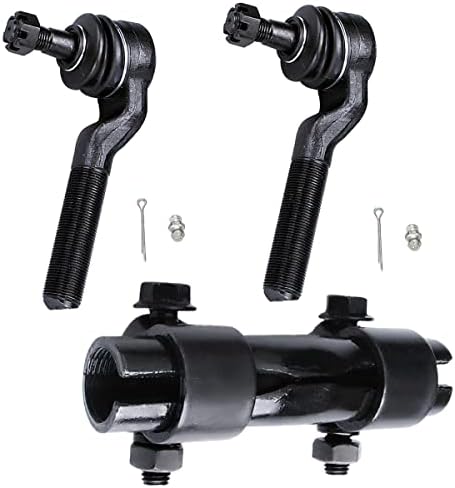 KFVF 3 Pack Outer Tie Rod End Kit for Ford F-250 1985-1994 4WD, ES2079S Tie Rod End Adjustable Sleeve ES2727R ES2728L Right Left Outer Tie Rod End