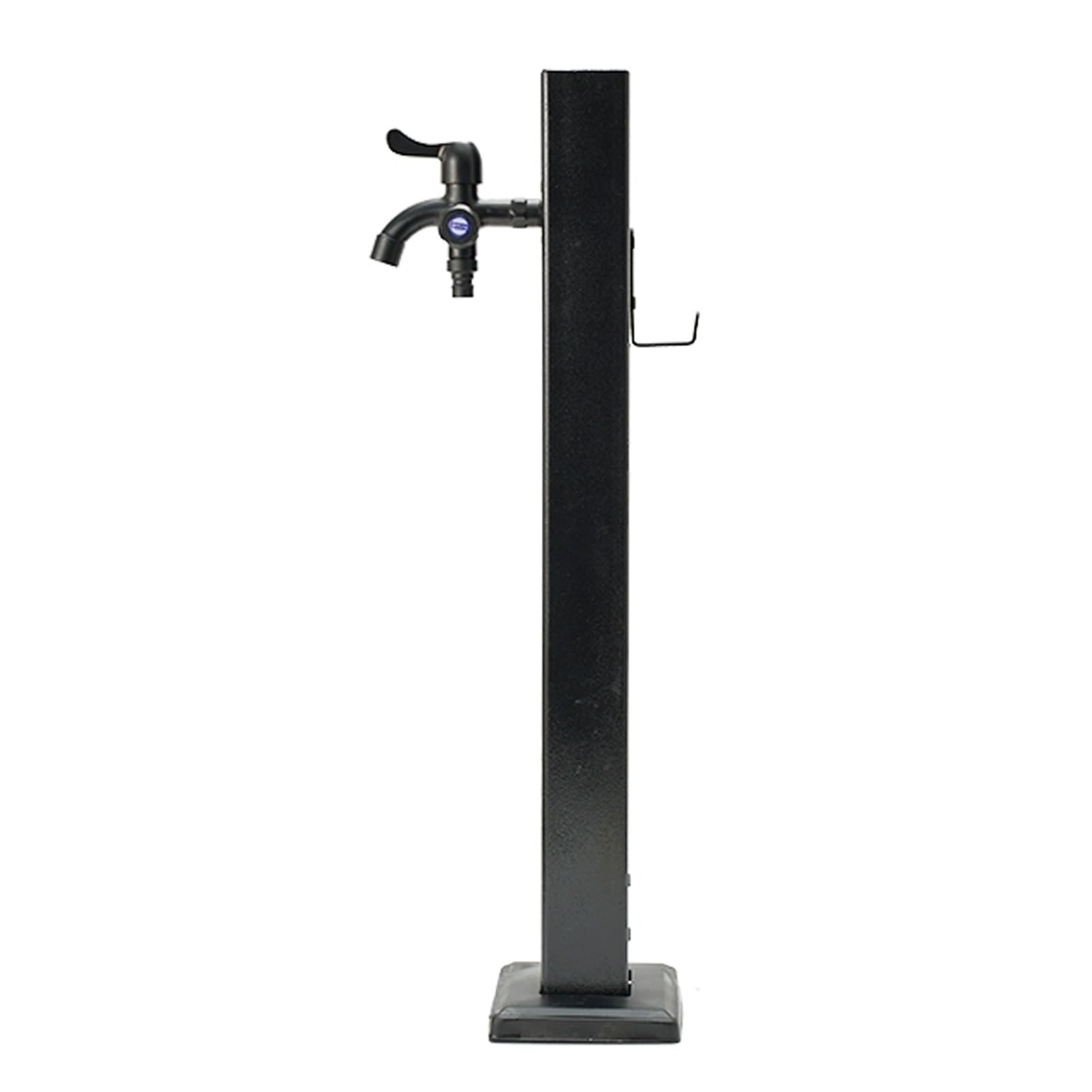 WOTZOV 304 Stainless Steel Outdoor Water Column, Freestanding Square Hose Stand & Dispenser, Vertical Garden Hydrant For Irrigation & Washing，Black D 93CM/36.6IN