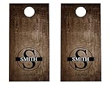 Cornhole Vinyl Wrap Custom Personalized Family Name Wood #523 - Wood Design Family Name Wrap - Cornh