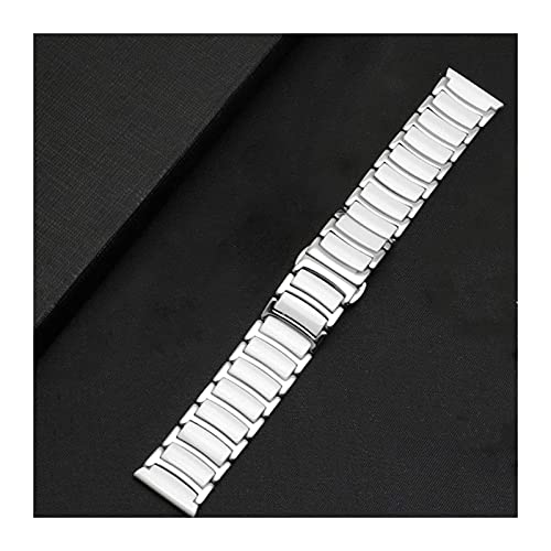 Bracelet en acier inoxydable bicolore et céramique remplaçable 16-22mm