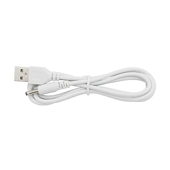 Charger Cord Replacement for Aquasonic Icon Rechargeable Toothbrush, Bitvae Electric Toothrush D2/S2, C2 Water Flosser, USB DC Charging Cable 5 FT, White