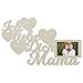 Produktbild Mutter Geschenkideen Danke das es Dich gibt Geschenk zum Muttertag Geburtstag Beste Mama Geschenke personalisiert mit Name Gravur Bilderrahmen 10x15 cm (V1)