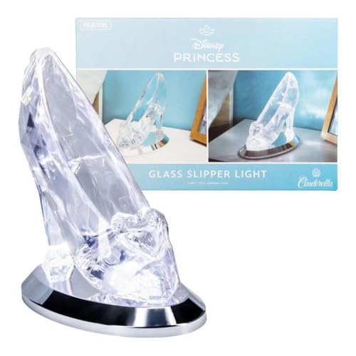 Paladone Cinderella Glass Slipper Light Officially Licensed Disney Princess Night Light, Magical Glow Mode and Standard Lighting, Collectors Gift