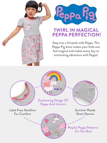Peppa Pig Dress | Beach Rainbow Girls Dress | Girls Summer Dresses | Sizes 2T to 84