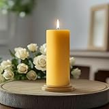 5 x 12,7 cm Bienenwachskerzen, natürliche Bienenwachsstumpenkerze mit 52 Stunden Brenndauer, Bio-Notfallkerze, lange Brenndauer für Heimdekoration, Geschenkversand, rauchfrei und tropffrei