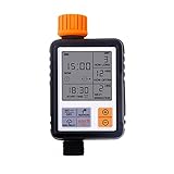 Gran pantalla de cristales líquidos: Las características del este temporizador de riego automático de un grande, fácil de leer pantalla LCD, visualización de información increíblemente detallado;por ejemplo, cuando el riego siguiente pantalla de cuenta atrás, exhibición de la energía de la batería y más.