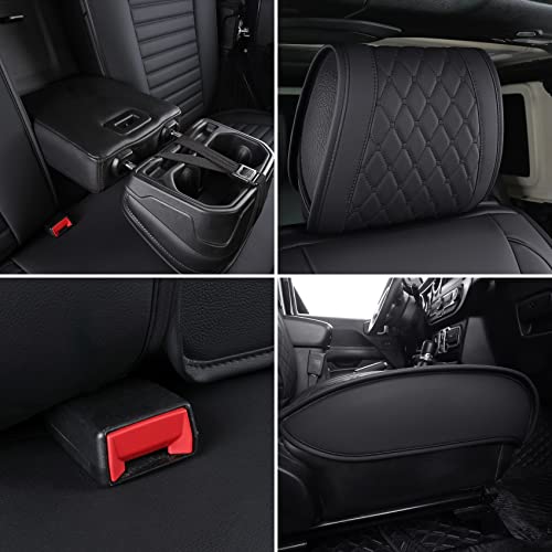 Image of Aierxuan Jeep Wrangler JK JL Seat Covers 4 Door Full Set (Black)