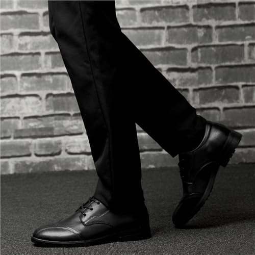 Mens Derby Dress Shoes Lace Up Leather Oxford Casual Comfortable Walking Business Office Classic Formal Work Shoes2