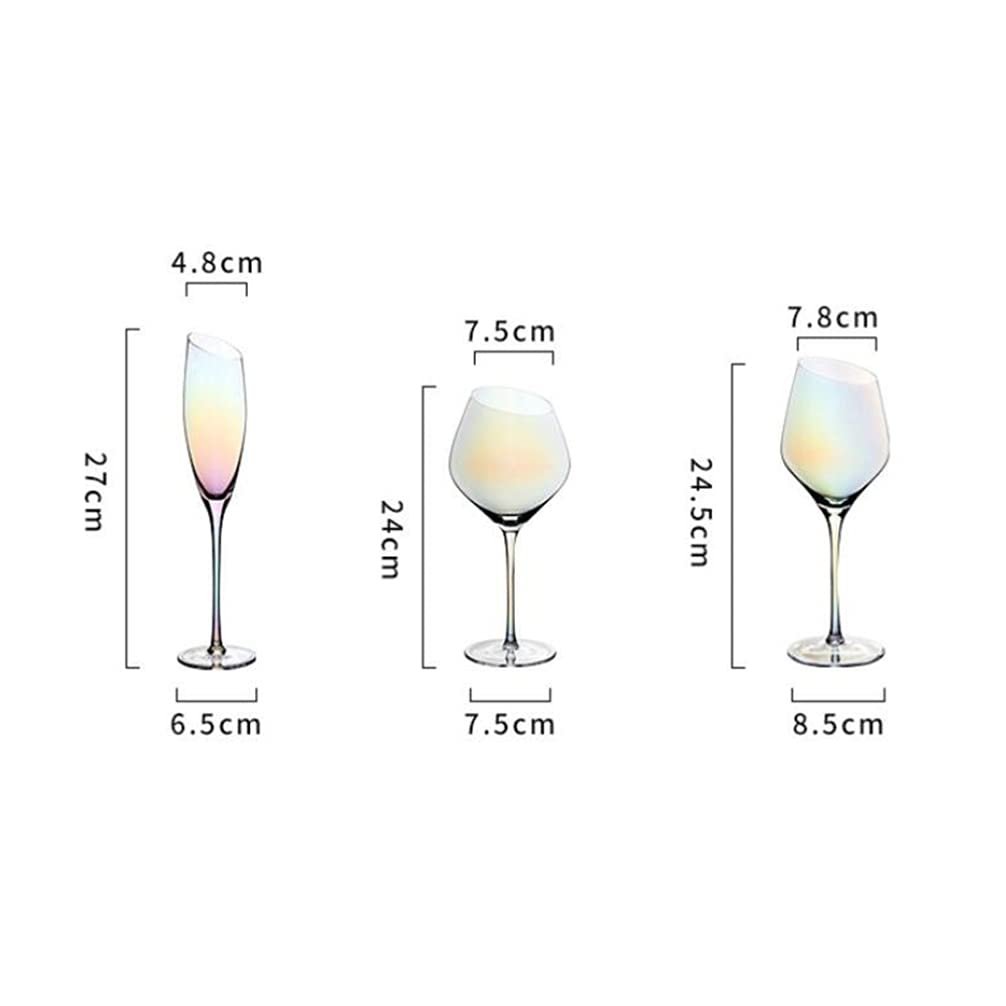 Regenbogen Glas Whisky Wein Glas Becher für Housewarming Hochzeit Geburtstag Feiern (Stil 2)