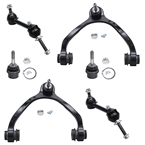 Detroit Axle - Front End 6pc Suspension Kit for 2003-2011 Grand Marquis Crown Victoria Town Car, 2003-2004 Marauder, 2 Upper Control Arms w/Ball Joints 2 Lower Ball Joints 2 Sway Bars Replacement