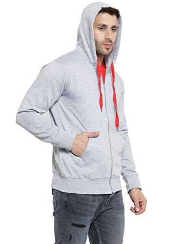 Image of Scott International Men's Solid Cotton Hoodies for Men, Trendy and Comfortable Sweatshirts for Men, Stylish Winter Wear with Hood and Pockets, Fashionable Hooded Sweatshirts