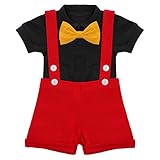 ♣ 【Ropa de bebé para niños】Con este disfraz de dibujos animados, los lunares bordados vintage de estilo Mickey de dibujos animados están decorados en la capa exterior y el mameluco de color sólido con elegante diseño de pajarita hace que los trajes se vean más ligeros y hermosos, disfrutará de toda la diversión y lo ensuciará con pastel en su primera fiesta de cumpleaños, crea recuerdos inolvidables con imágenes de tu pequeño, colores vivos y brillantes, diadema de ratón a juego que tu bebé se vea más valivalivalivalivalivalivali