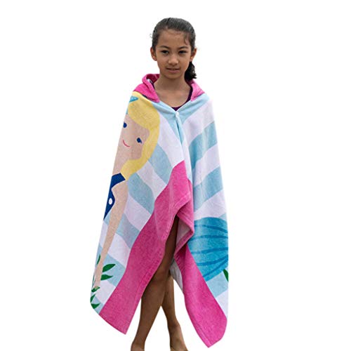 Teen Kids Baby Girls Boys Hooded Swimming Beach Bath Towel Thick Cloak Soft