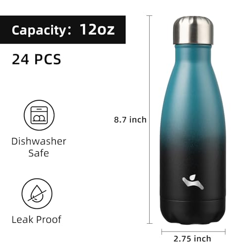Image of Konokyo 24 Pack 12 oz Insulated Stainless Steel Water Bottle