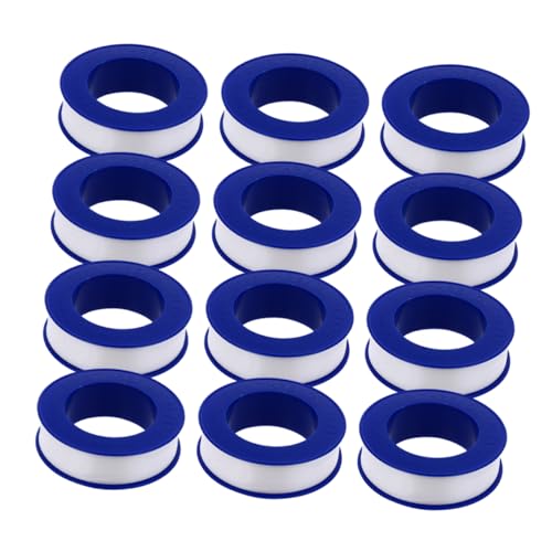 GETAJGHSD 12Rolls PTFE Thread Seal Tape for Plumbing Pipe Leak Prevention Easy to Use Shower Head Tape Versatile for Home Industrial Applications High Temperature