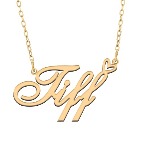 RONKAHSHOW Custom Pendant Name Necklace Customized Personalized with Heart Necklace Best Gift for Women New Year Birthday Mother’s day Christmas wedding Party