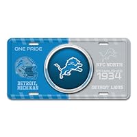 FANMATS 43257 Detroit Lions geprägtes Metall-Kennzeichen