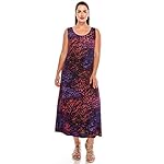 Jostar-Womens-Stretchy-Long-Tank-Dress-Print