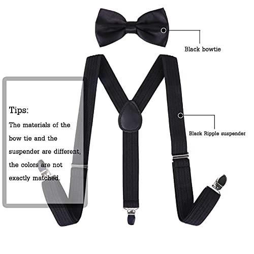image for AWAYTR Child Kids Suspenders Bowtie Set - Adjustable Suspender Set for