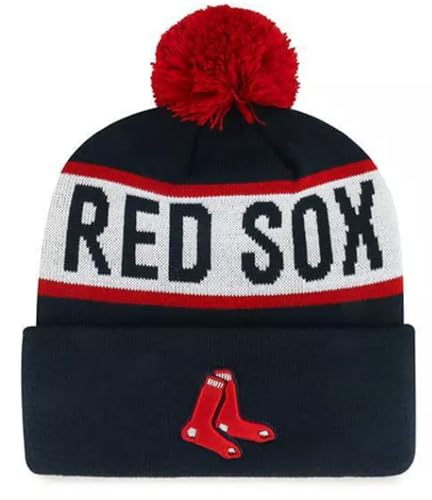 Gorro tejido con pom pom azul marino Boston Sox miniatura 1