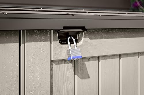 Image of Suncast 5.9' x 3.7' Horizontal Stow-Away Storage Shed, Resin, Hinged Lid