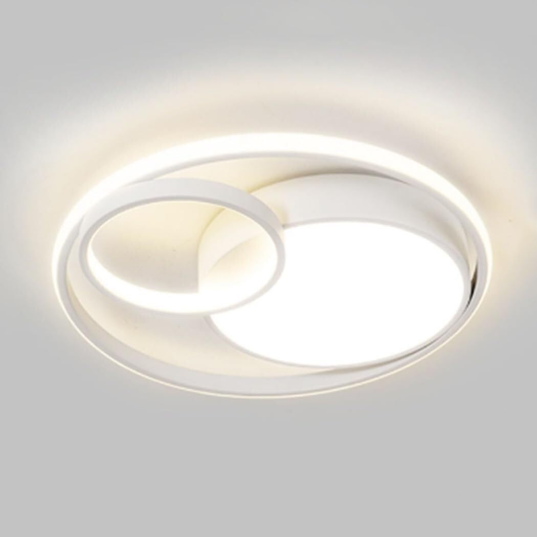 Plafonnier LED ultra-mince de 50cm blanc avec gradation tricolore pour éclairage du salon