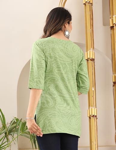 Image of Cotton Printed Short Kurti for Women