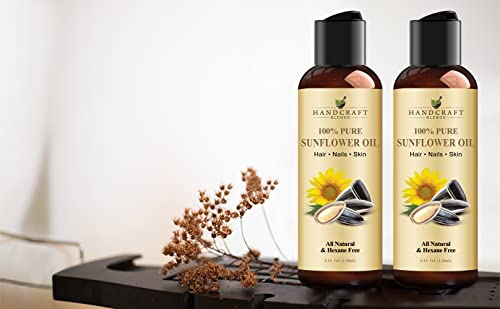 Handcraft Blends Sunflower Oil - 4 Fl Oz - 100% Pure And Natural - Premium Grade For Skin, Hair, Massage thumb #5