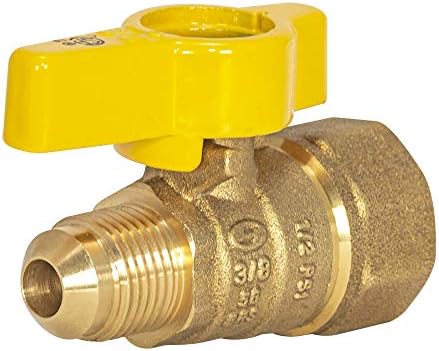 Eastman 60001 Gas Straight Ball Valve 1/2-Inch FIP x 3/8-Inch OD Tube, Brass