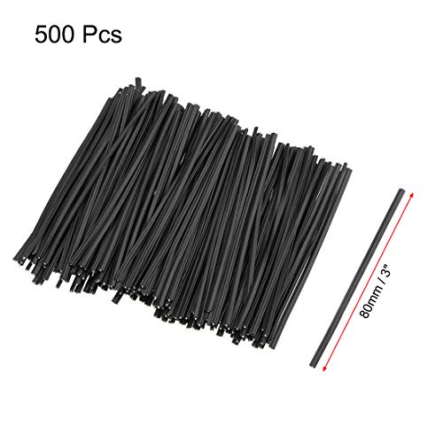 uxcell 3 Inches Plastic Twist Ties Reusable Cable Cord Wire Ties Black 500pcs miniatura 2