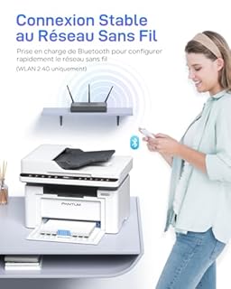 PANTUM BM2309AW Imprimante Laser Multifonction, Noir et Blanc, Impression, numérisation, Copie 3en1 avec ADF, WLAN &USB, A4, 20 ppm, Airprint/Mopria APP