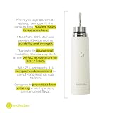 BALIBETOV butelka do yerba mate 25 fl oz z samoczynnym serwowaniem – kompletny zestaw do parzenia mate – izolowana próżniowo – podwójny dyfuzor i szczelny projekt – utrzymuje wodę na gorąco przez