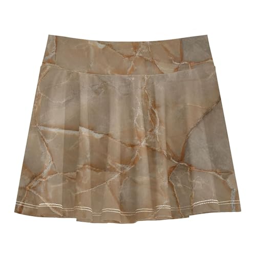 Joisal Blue Pink Girls' Shorts Athletic Skorts Toddlers Tennis Skirts Pleated Marble Brown 4t