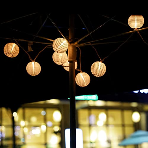 Gresonic Lantern String Lights Plug In, Outdoor Lantern Lights String 9.83Ft Pack Of 10 Nylon Lantern String Lights For Indoor, Patio, Bedroom, Party(Warm White) #TOP6