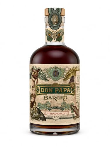 Don Papa Baroko Ron de Isla Única, Notas de Frutas, Vainilla y Roble, 40% Vol, 70cl