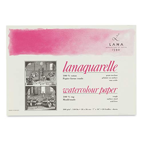 Lanaquarelle Block rau 300g/m², 18x26cm, 20Blatt