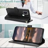 Ochronne etui na telefon Kompatybilny z etui-portfelem Samsung Galaxy A21S, skórzanym etui Folio z klapką magnetyczną z PU, z kieszeniami na karty Podpórka i smycz Odporna na wstrząsy wewnętrzna obudo