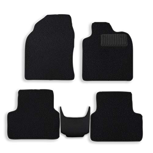 TopGreen - Alfombrillas de coche para Nissan Juke Nissan Qashqai de 1u00aa generación, Nissan Qashqai, segunda generación, 5 unidades, color negro