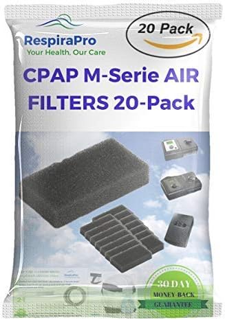 Disposable CPAP Air Filter 20-Pack for Respironics REMstar M Series, PR System One, and SleepEasy - Universal Filters Standard Supplies for CPAP & BiPAP Machines
