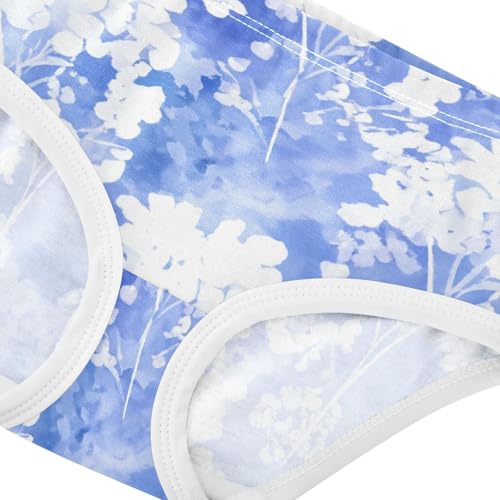 Girls Underwear Toddlers 2t Cotton Little Girl Panties Animal Kids Undies Briefs Pastel Blue Watercolor Floral4