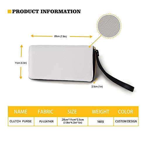 Wideasale Womens Purse Wallets, Cartoon Girly Avocado Print Card Cases Money Organizers With Wristlet,Leather Pu Travel Handbags Wallets Clutch #TOP1