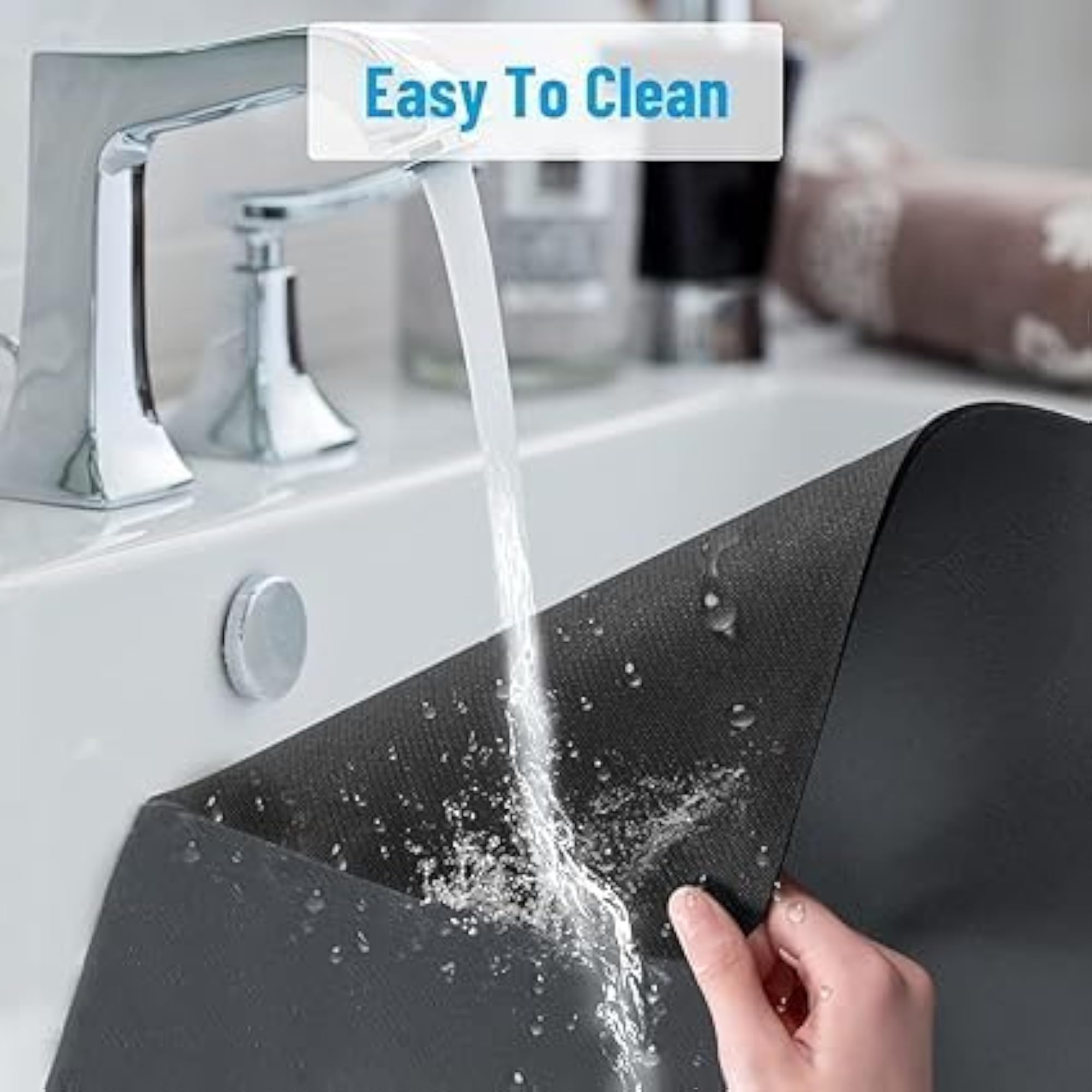 Large Dish Drying Kitchen Mat, Water Absorbent