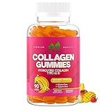 Collagen Gummies for Women & Men (90 Count) - Premium Hydrolyzed Collagen Type I & III for Hair, Skin & Nails Support - Great Tasting Tropical Flavor, Gluten-Free, Non-GMO - 90 Gummies (45 Servings)
