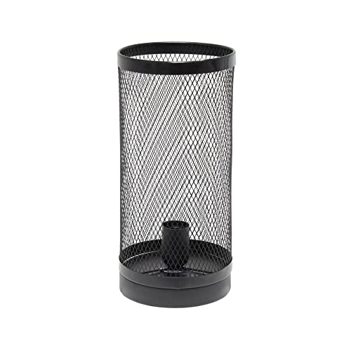 Simple Designs LT1075-BLK Black Mesh Cylindrical Steel Table Lamp thumb #4