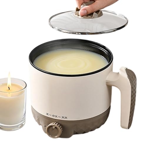 Fondoir à bougies 1,8 L 600W anti-adhésif compact pour baumes et loisirs créatifs