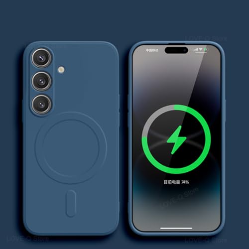 Coque magnétique Samsung S24 silicone liquide anti-choc et induction