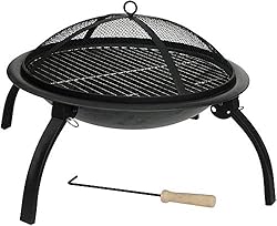 Portable and Foldable - The HH Home Hut Folding Fire Pit is designed for easy transport and storage. Perfect for camping, campervan trips or for use in small gardens. Versatile - Not only a fire pit, it can be used as a BBQ stove too and is completel...