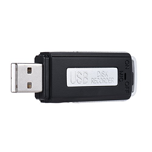 Honorall Gravador de voz de áudio de disco USB portátil de 8 GB