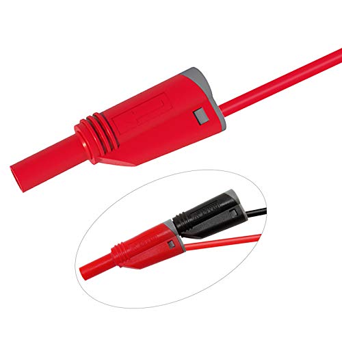 Image of Goupchn 10PCS Banana Plug Silicone Test Leads 4mm Fully Insulated Safety Shrouded Stackable Banana Plug Soft Wire Extension Cable for Multimeter