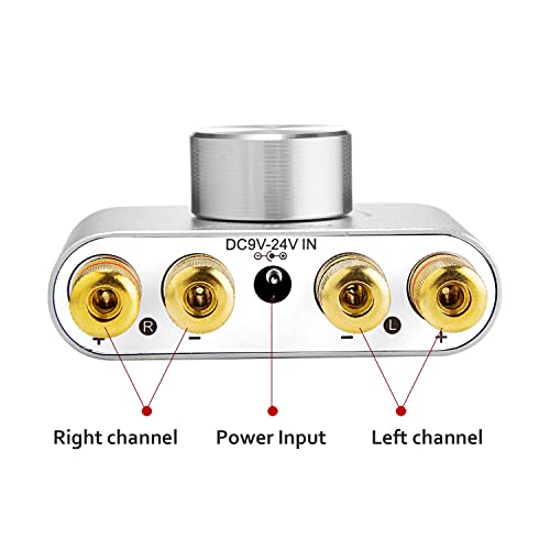 Facmogu Silver F900S Mini Bluetooth 5.0 Power Amplifier 80W+80W, Wireless Stereo Hi-Fi Digital Audio Receiver With 12V 5A Power Supply, 2 Channel W/Aux Usb Bt Input (2023 Upgraded Version) #TOP6